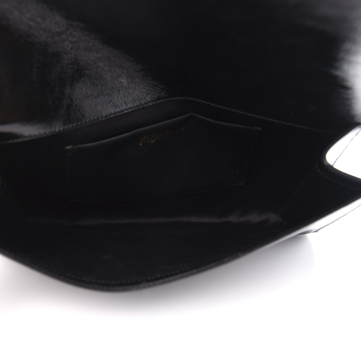 Textured Patent Monogram Large Belle De Jour Clutch Black