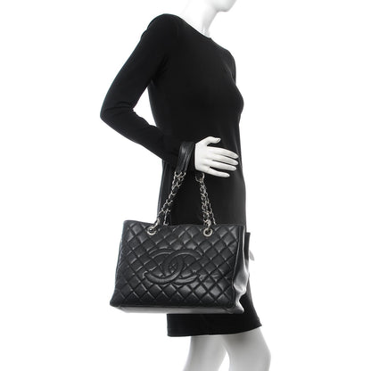Chanel Caviar Quilted Grand Shopping Tote GST Black 2 of 7