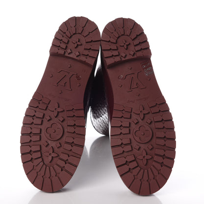 Louis Vuitton Rubber Embossed Monogram Splash Rain Boots 41 Burgundy 5 of 7