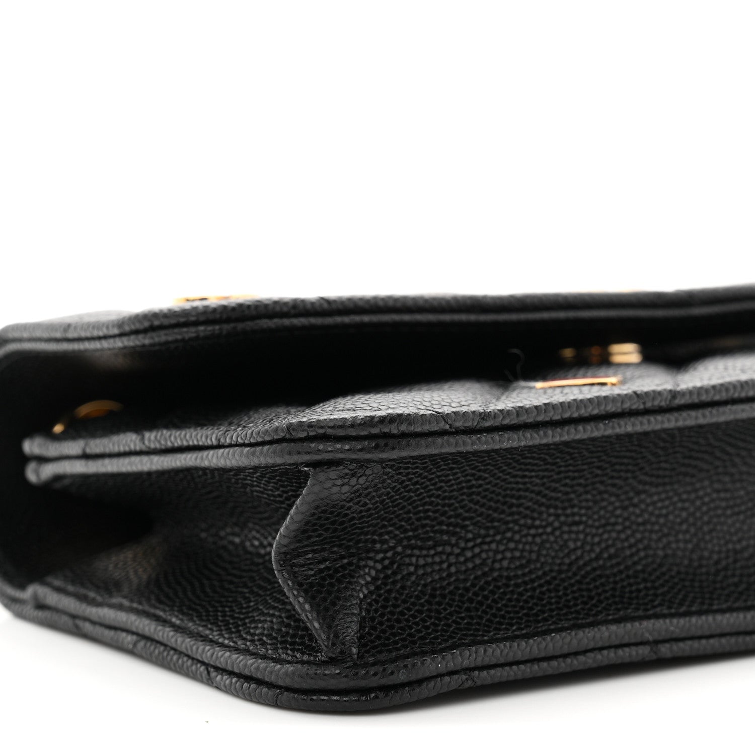 Chanel Caviar Quilted Enamel Coco Casino Flap Phone Holder With Chain Black 10 of 12
