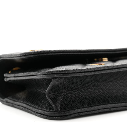 Chanel Caviar Quilted Enamel Coco Casino Flap Phone Holder With Chain Black 10 of 12