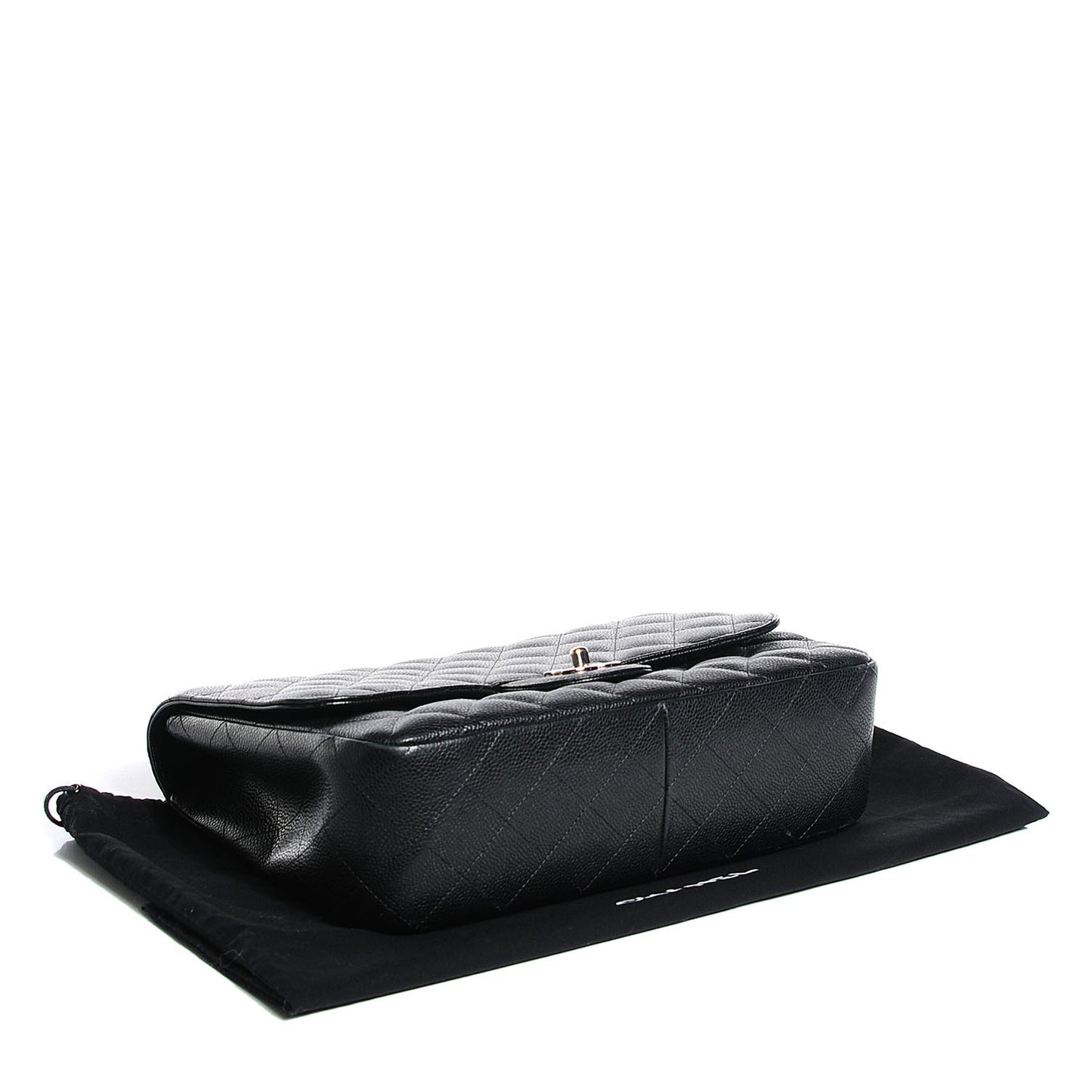 Caviar Quilted Jumbo Single Flap Black