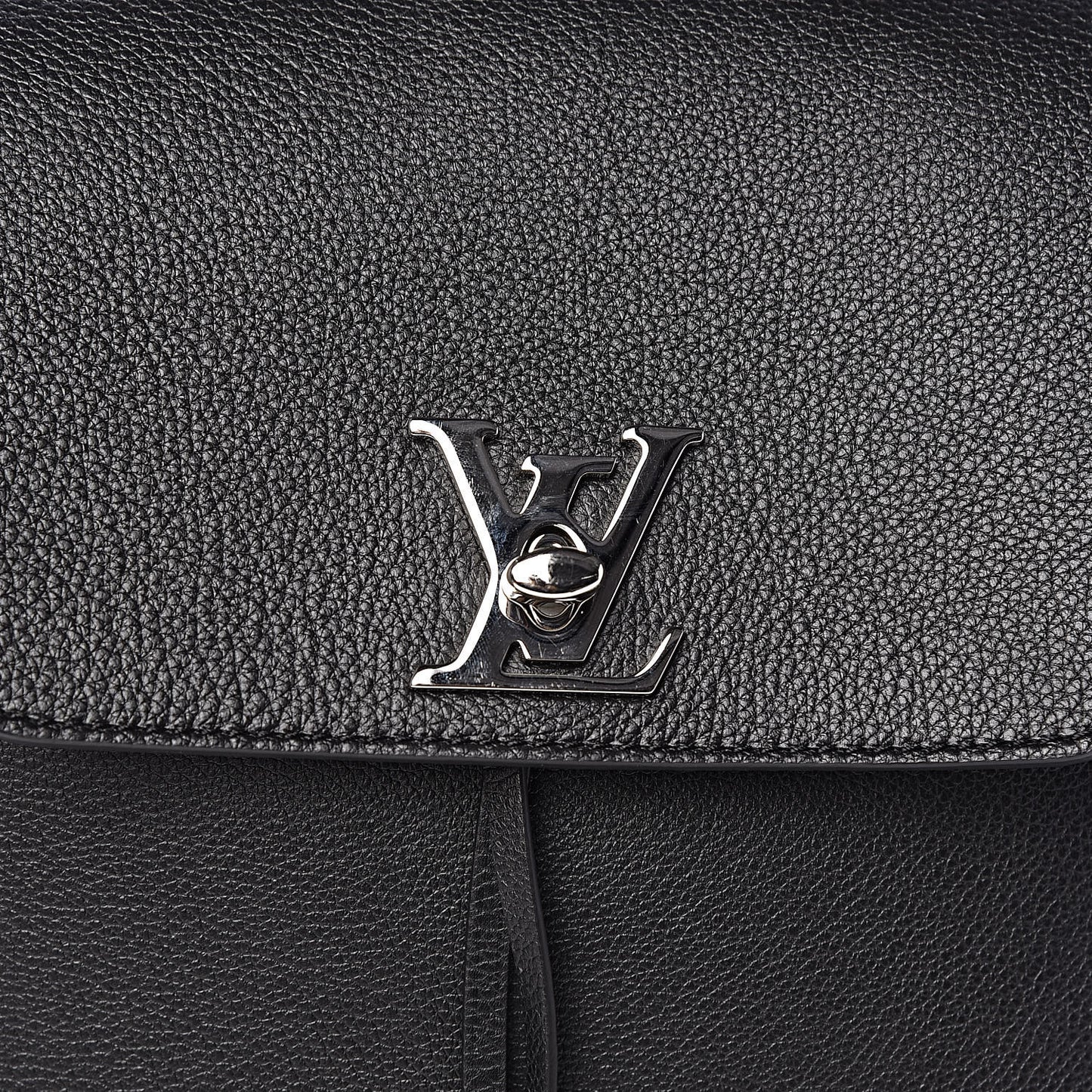 Calfskin Lockme Backpack Black