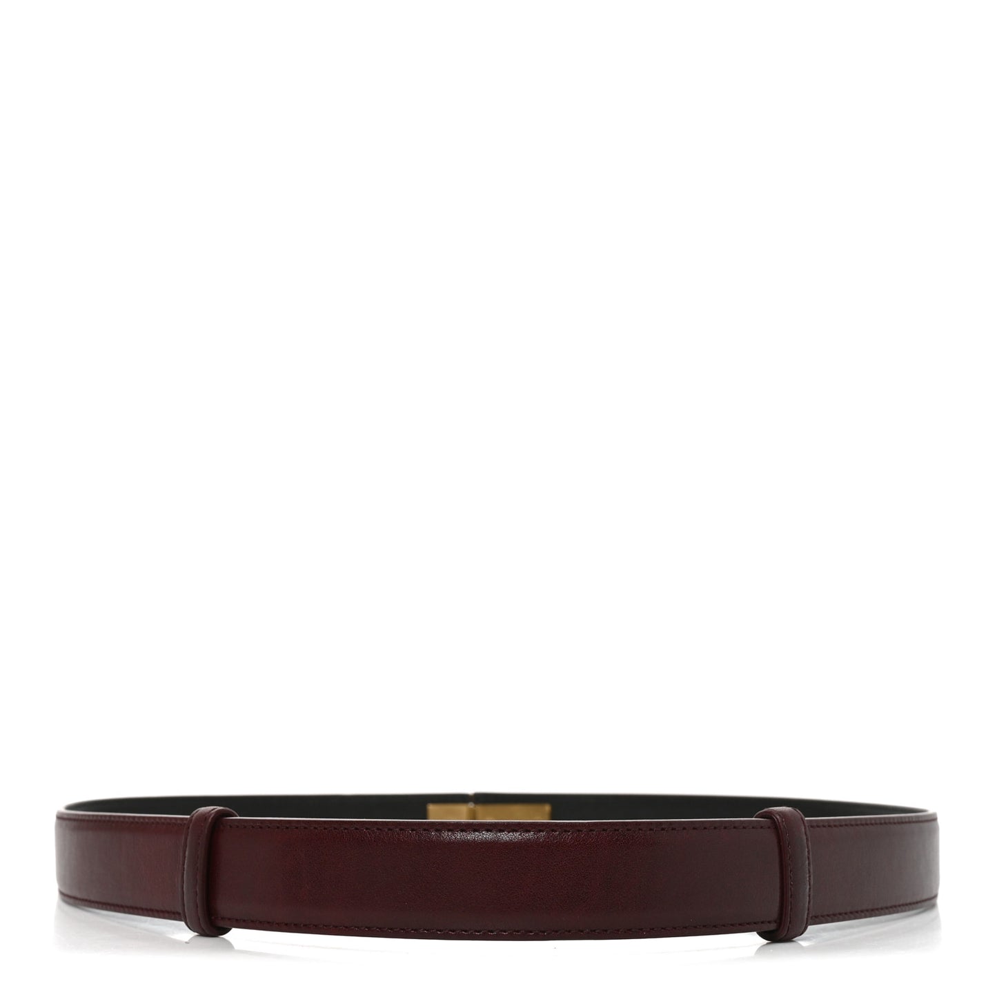 Smooth Calfskin Lacquered La 66 Buckle Belt 100 40 Hot Wine