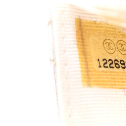 Chanel Metallic Striped Calfskin Reissue Wallet On Chain WOC Silver 8 of 19