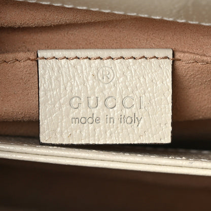 Gucci GG Supreme Monogram Flora Web Small Ophidia Chain Shoulder Bag White 6 of 10