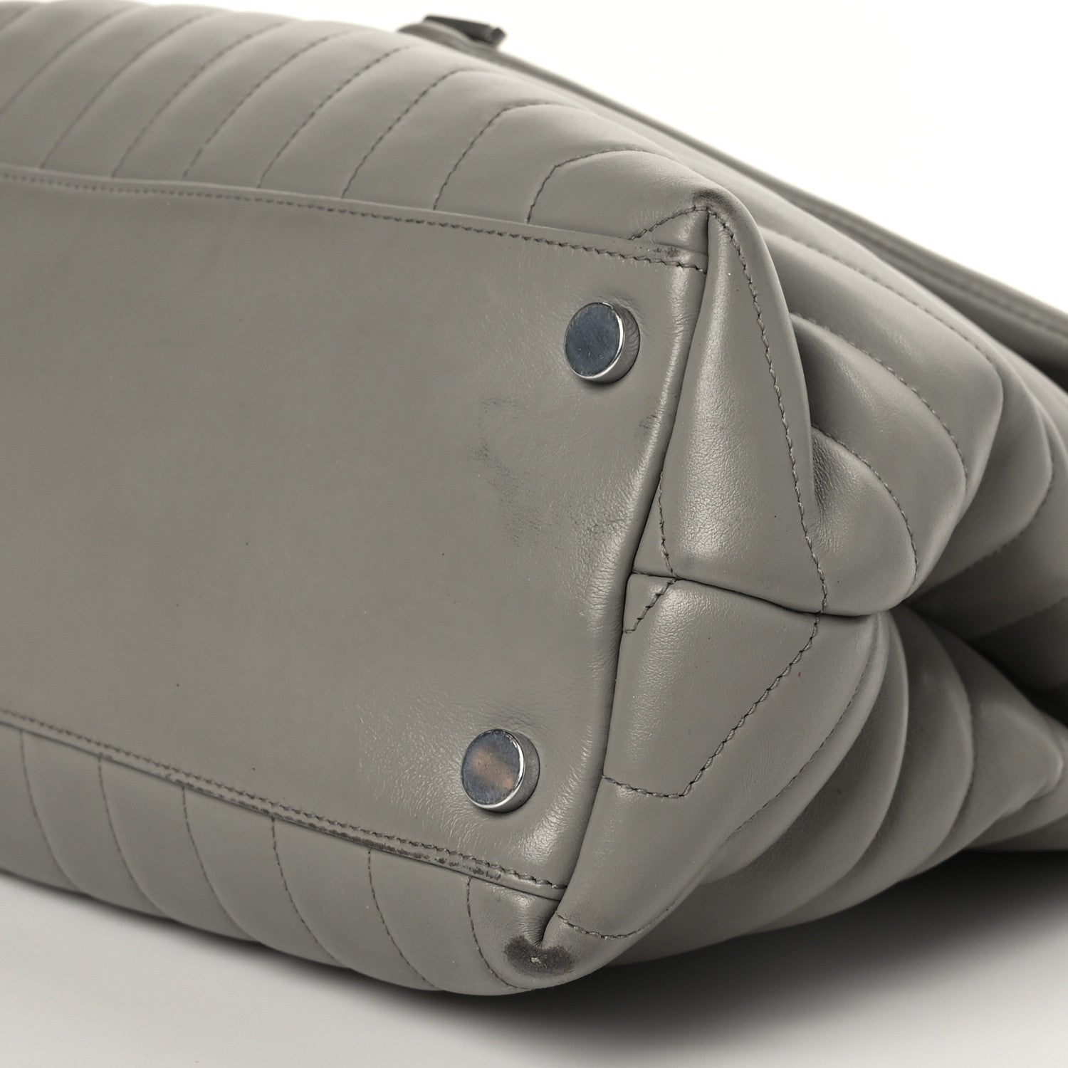 Saint Laurent Calfskin Y Quilted Monogram Large Loulou Chain Satchel Earth 9 of 12