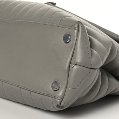 Saint Laurent Calfskin Y Quilted Monogram Large Loulou Chain Satchel Earth 9 of 12