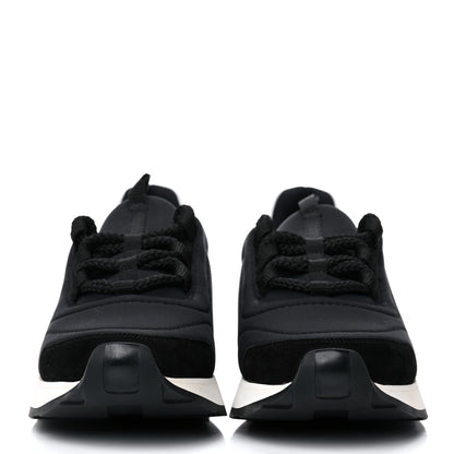 Hermes Technical Canvas Mens Miles Sneakers 40 Black White 2 of 12