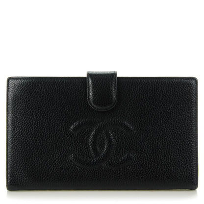 Chanel Caviar CC French Wallet Black 1 of 9