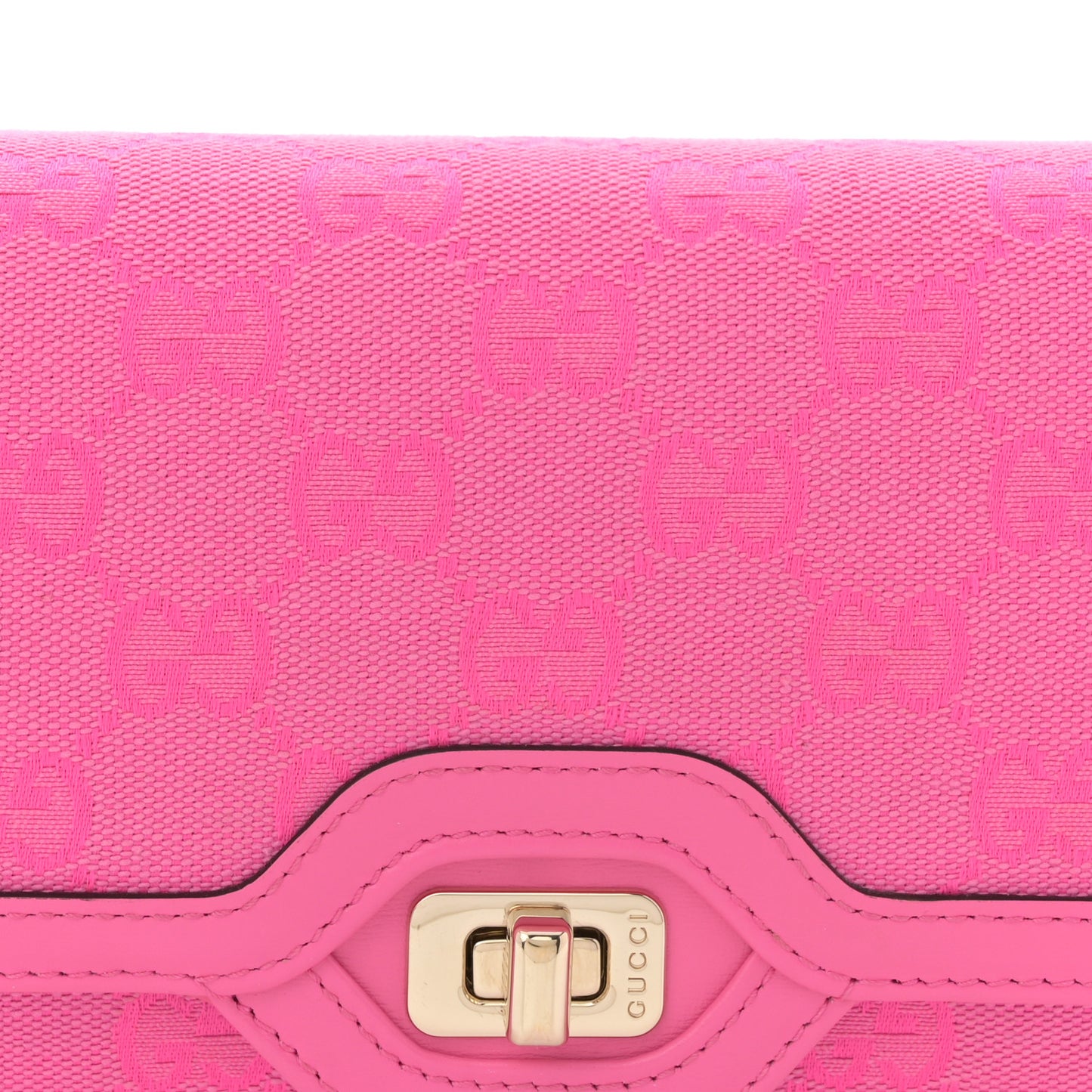 GG Monogram Textured Dollar Calfskin Small Luce Shoulder Bag Pink