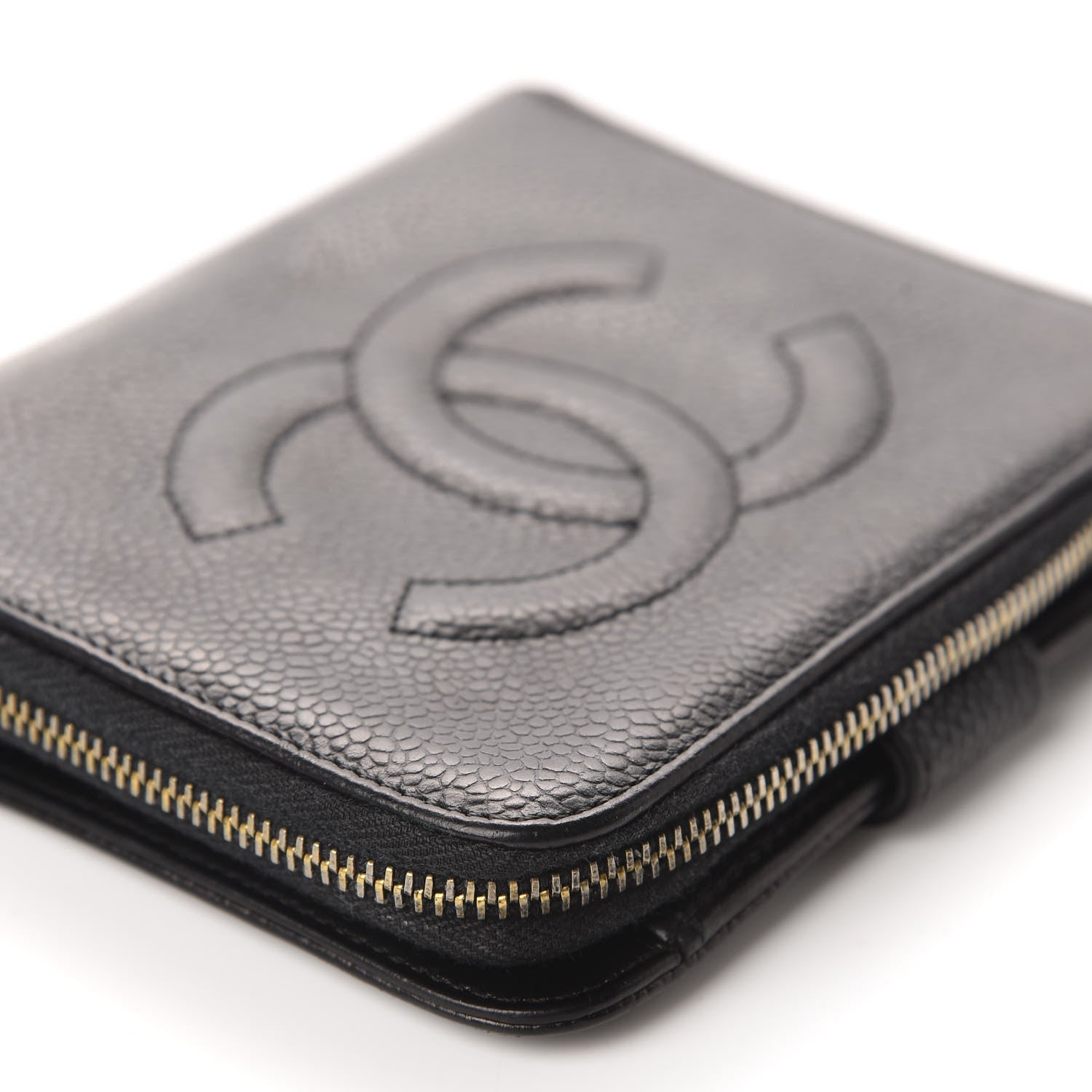 Chanel Caviar Timeless CC Compact French Wallet Black 8 of 14