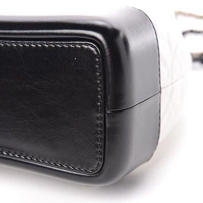 Chanel Aged Calfskin Quilted Small Gabrielle Backpack Black White 9 of 10