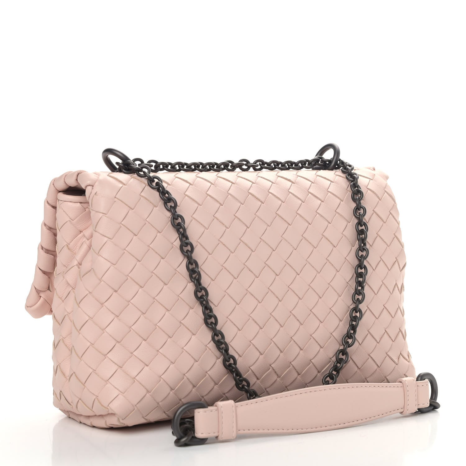 Bottega Veneta Nappa Intrecciato Baby Olimpia Shoulder Bag Petale 3 of 9