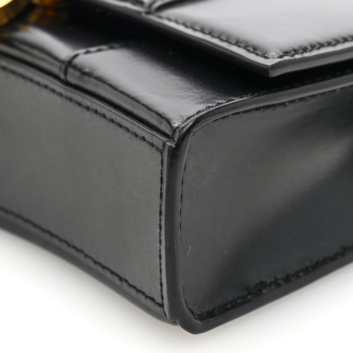 Balenciaga Shiny Box Calfskin XS Hourglass Wallet On Chain Black 9 of 9