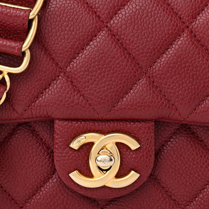 Chanel Caviar Quilted Mini Chain Soul Flap Burgundy 8 of 11
