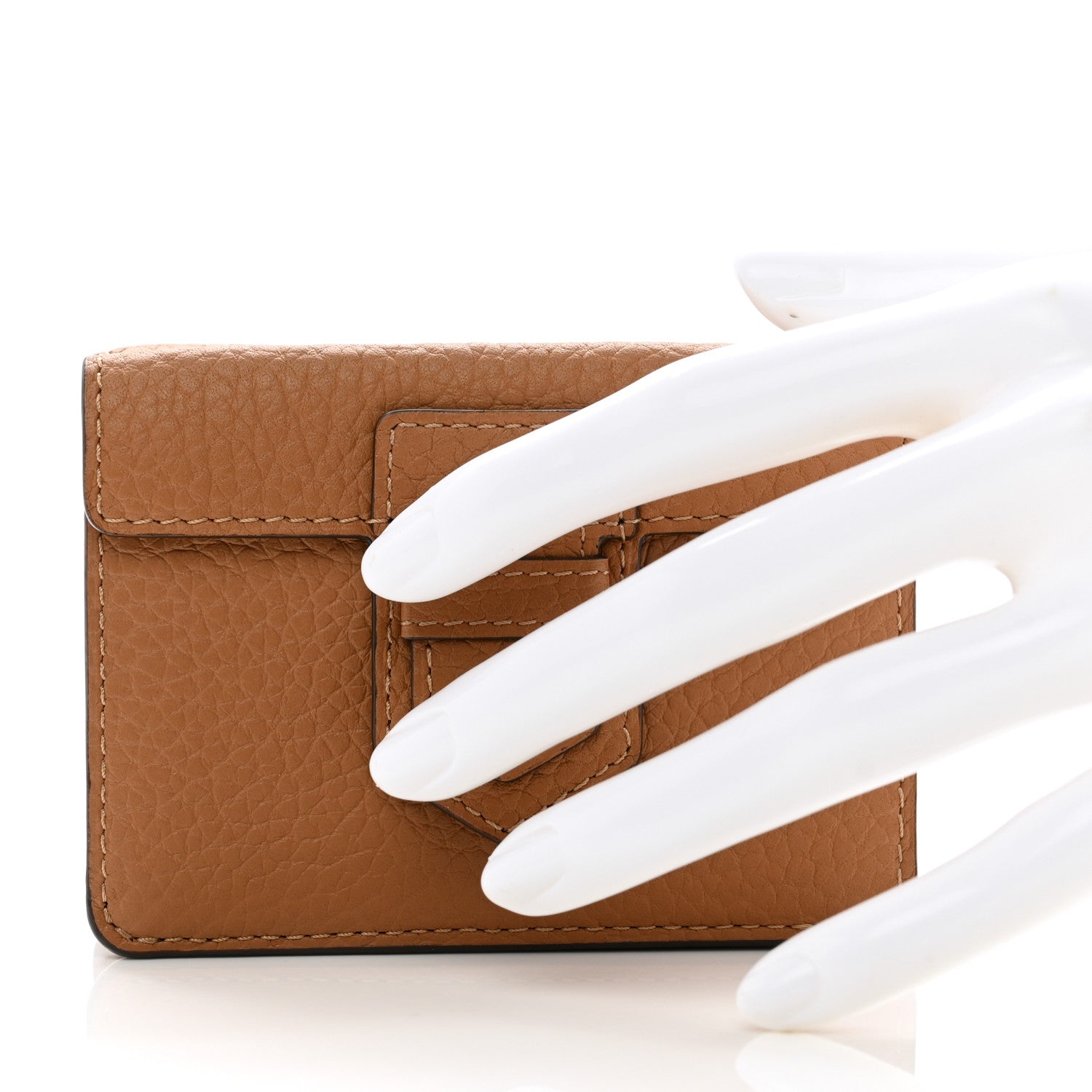 Delvaux Taurillon Soft Presse Trifold Wallet Vegetal 2 of 7