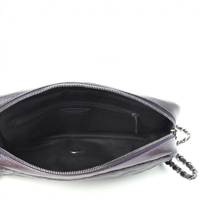 Chanel Iridescent Caviar Quilted Large Chic Flap Dark Purple 5 of 11