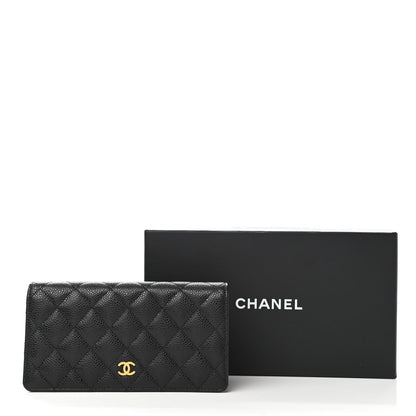 Chanel Caviar Quilted Yen Wallet Black 11 of 11
