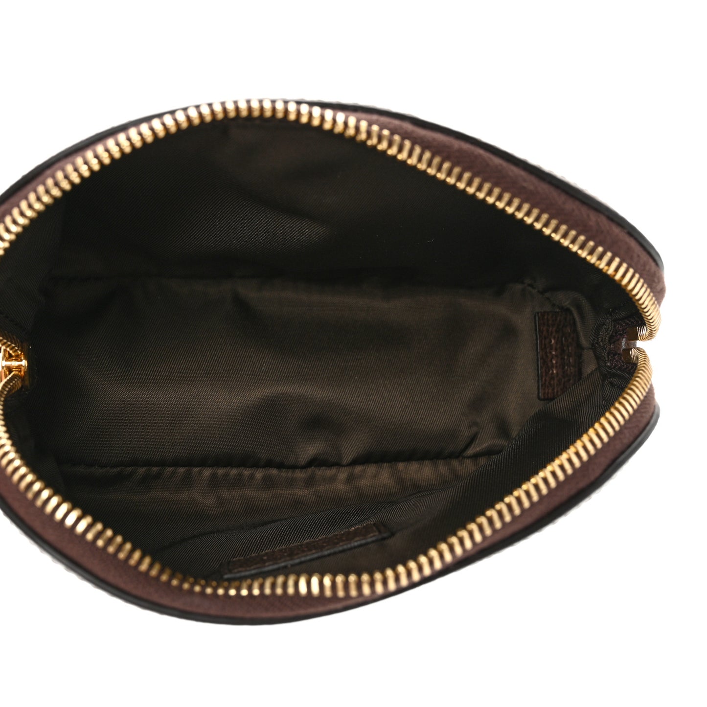 GG Supreme Monogram Textured Calfskin Web Medium Ophidia Cosmetic Case Beige Ebony New Acero