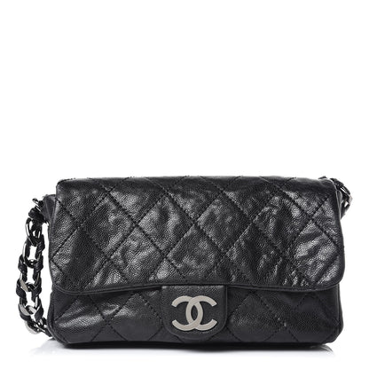 Chanel Glazed Caviar Quilted Modern Chain Flap Black 1 of 7