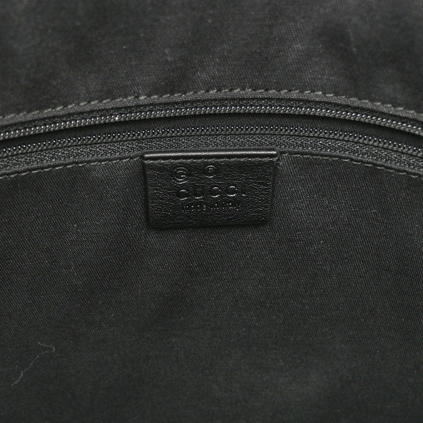 Guccissima Large GG Charm Convertible Dome Satchel Black