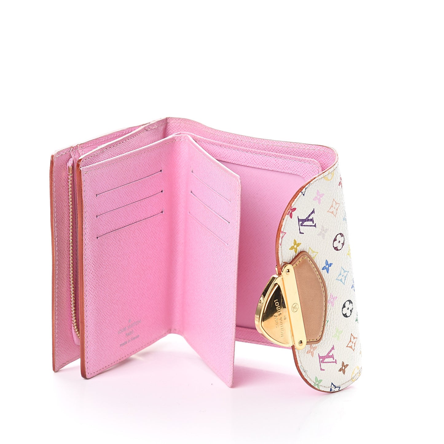 Monogram Multicolor Joey Wallet White Litchi