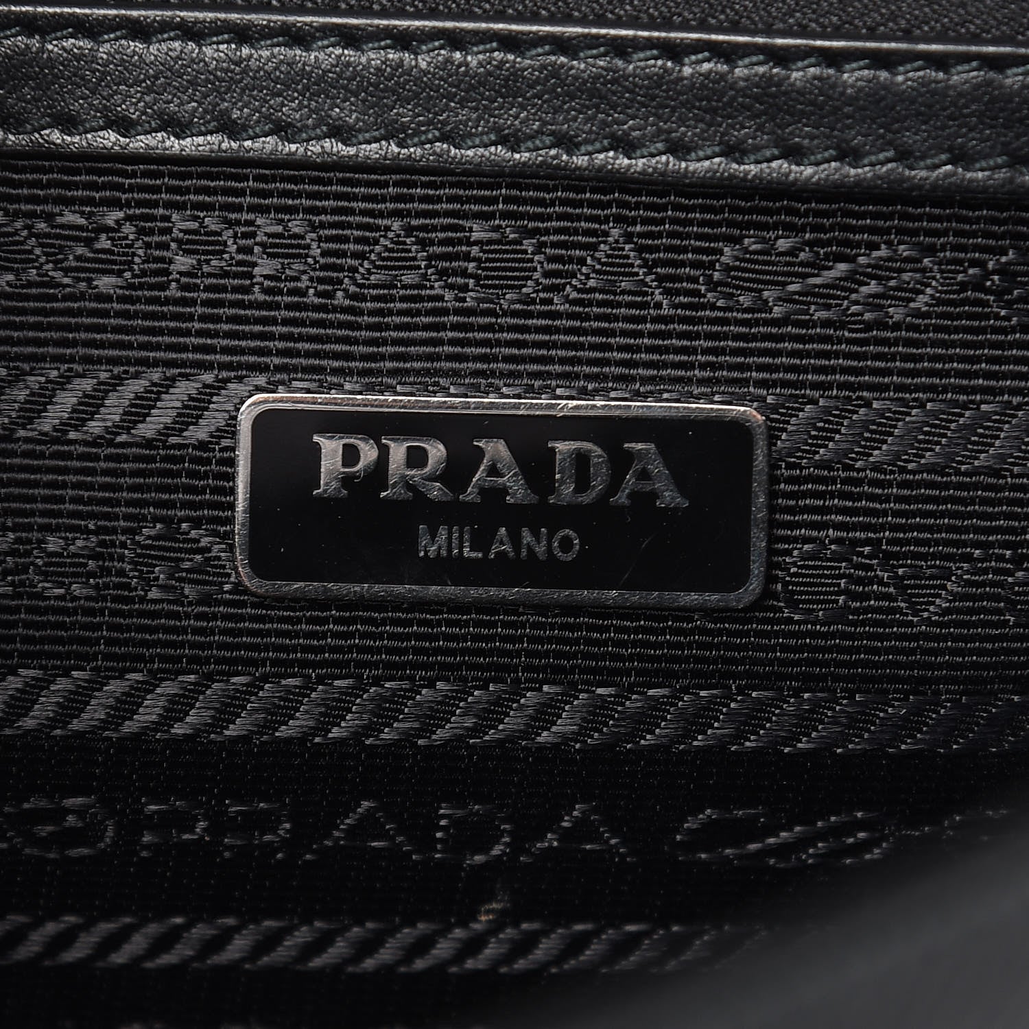 Prada Saffiano Pattina Crossbody Bag Black 6 of 9