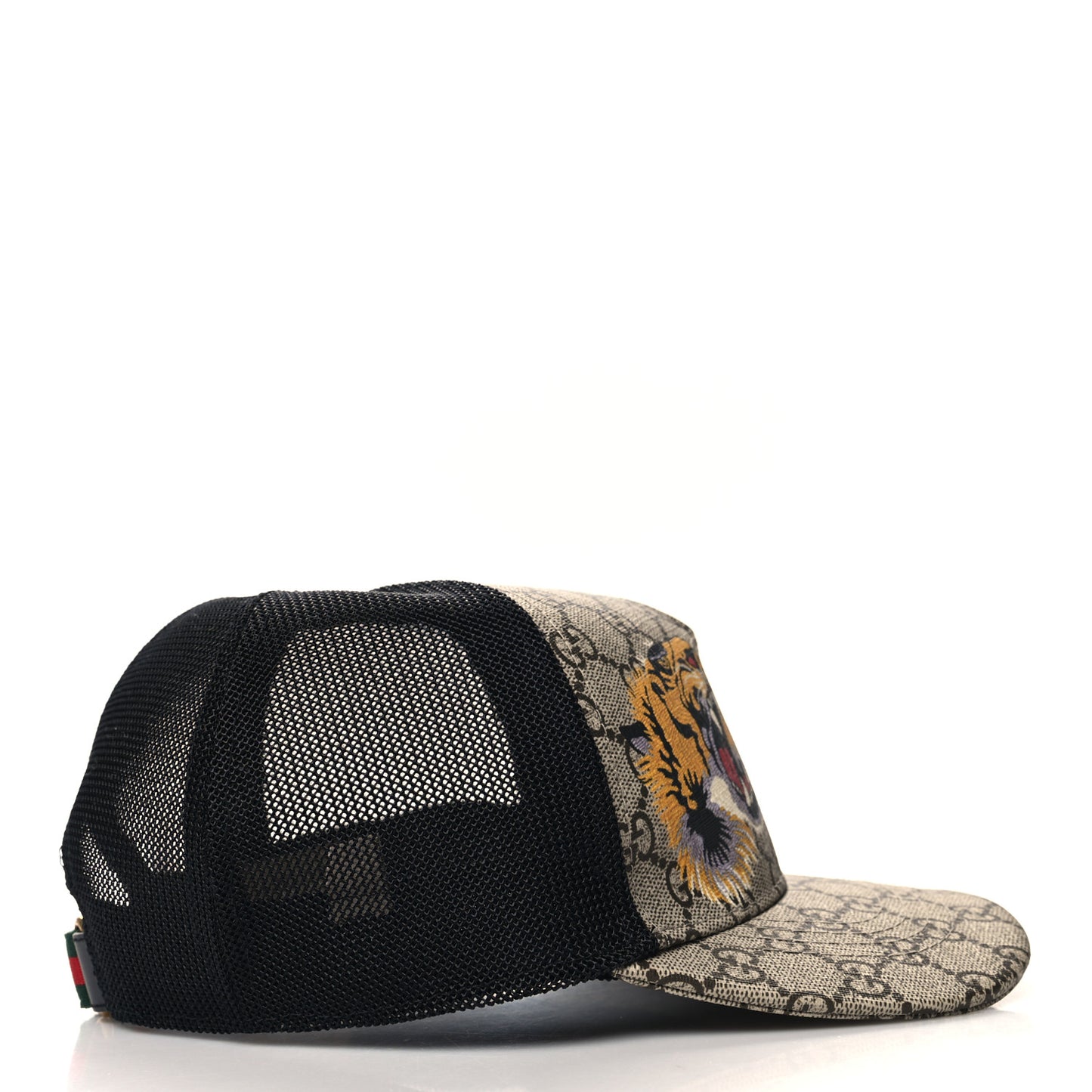 GG Supreme Monogram Tiger Print Baseball Hat M 58 Beige