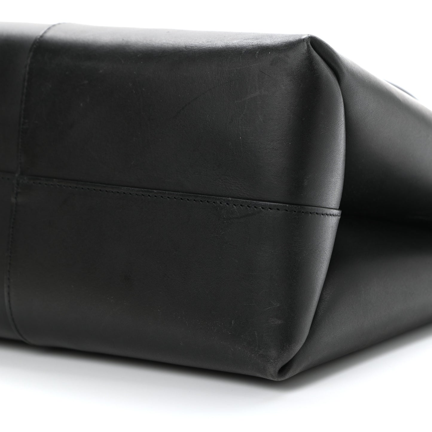 Calfskin Mini Folded Bag Black Flamma