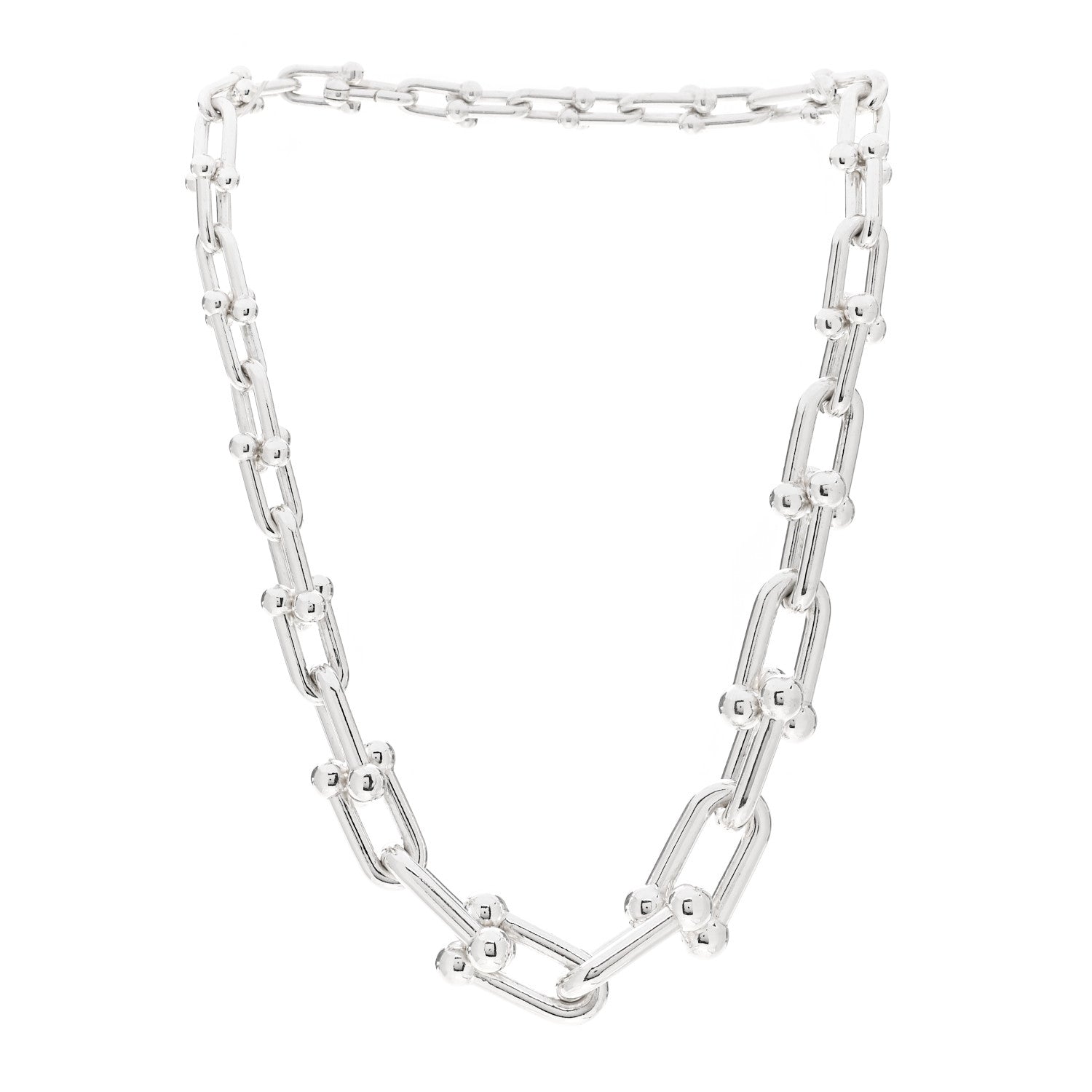 Tiffany Sterling Silver HardWear Graduated Link Necklace 3 of 4