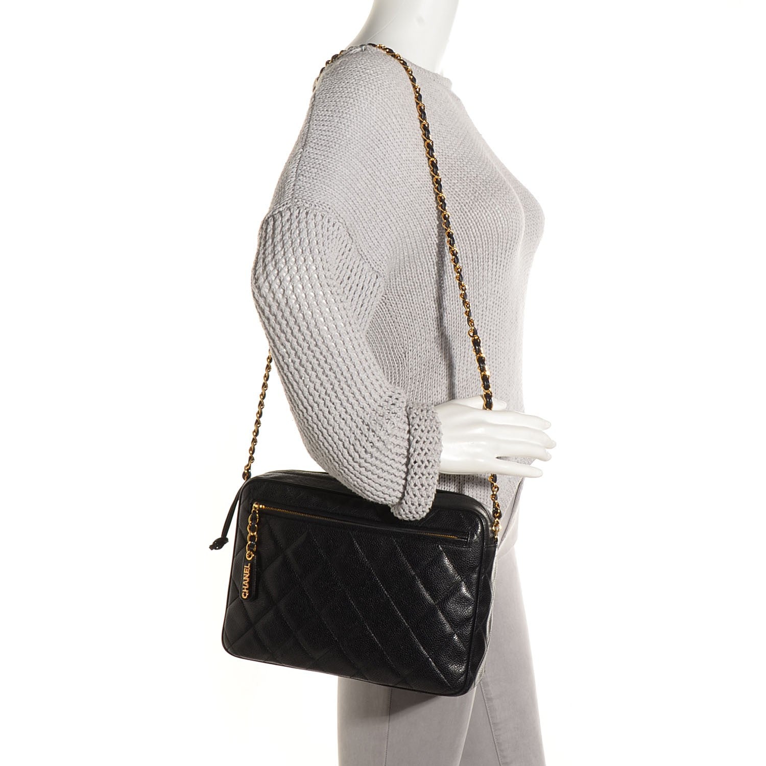Chanel Caviar Quilted Camera Case Black 2 of 9