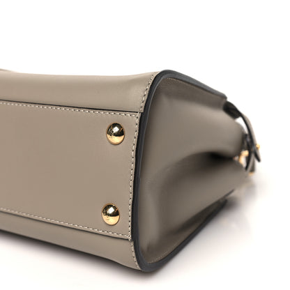 Fendi Vitello Seta Shiny Nappa Plexiglass Tortoise Mini Peekaboo Iconic Satchel Tortora 10 of 10