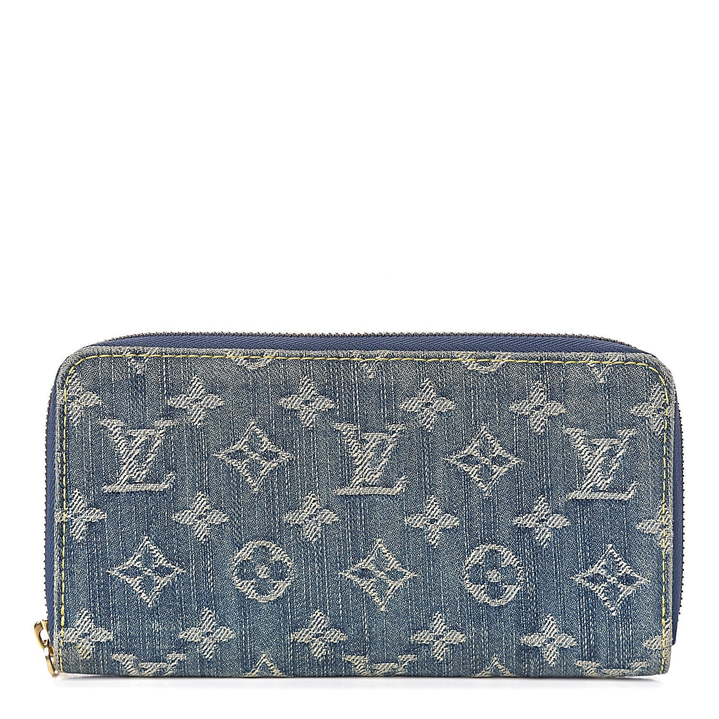 Monogram Denim Zippy Wallet Blue