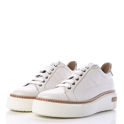 Hermes Calfskin Polo Sneakers 38.5 White 3 of 10