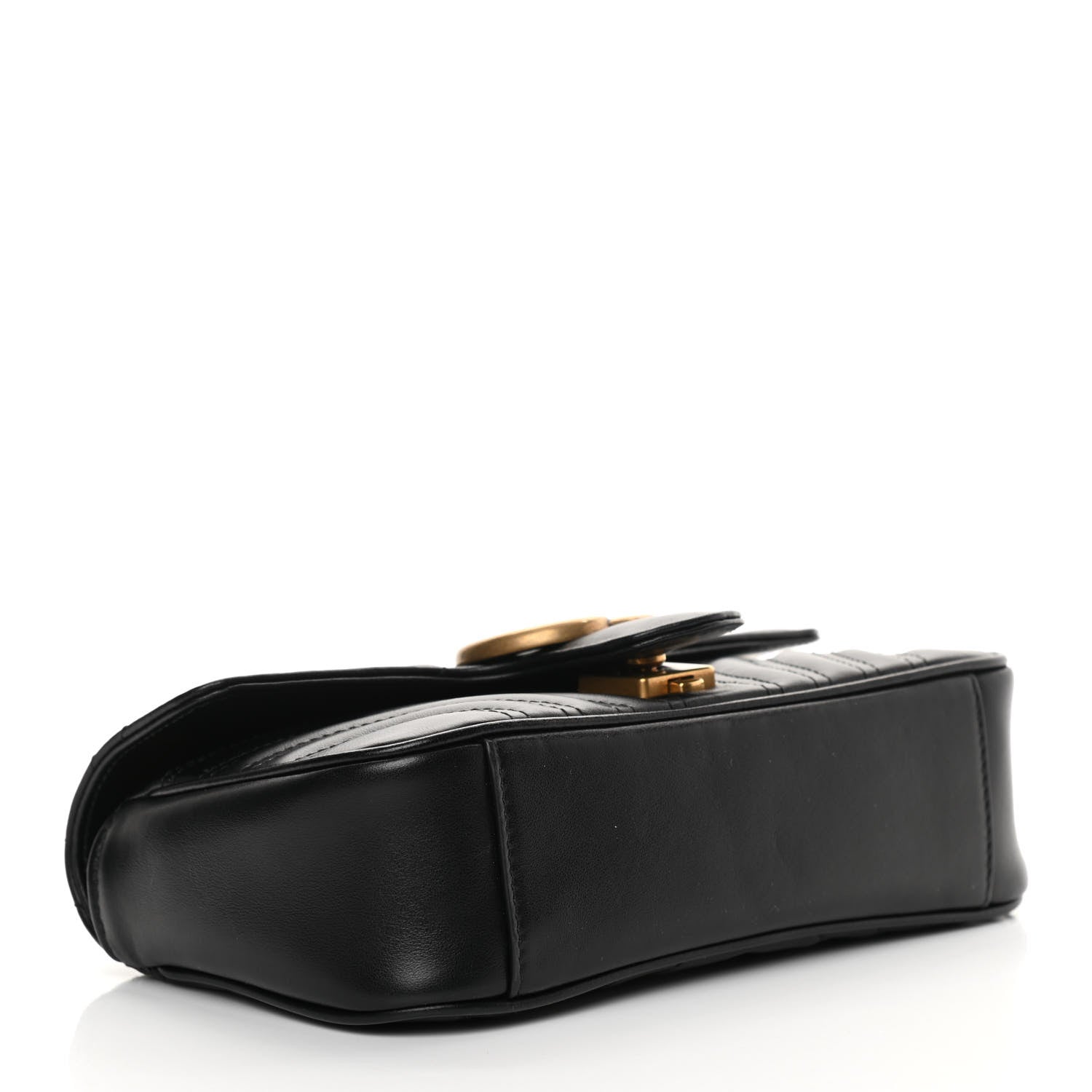 Gucci Calfskin Matelasse Mini GG Marmont Shoulder Bag Black 6 of 21