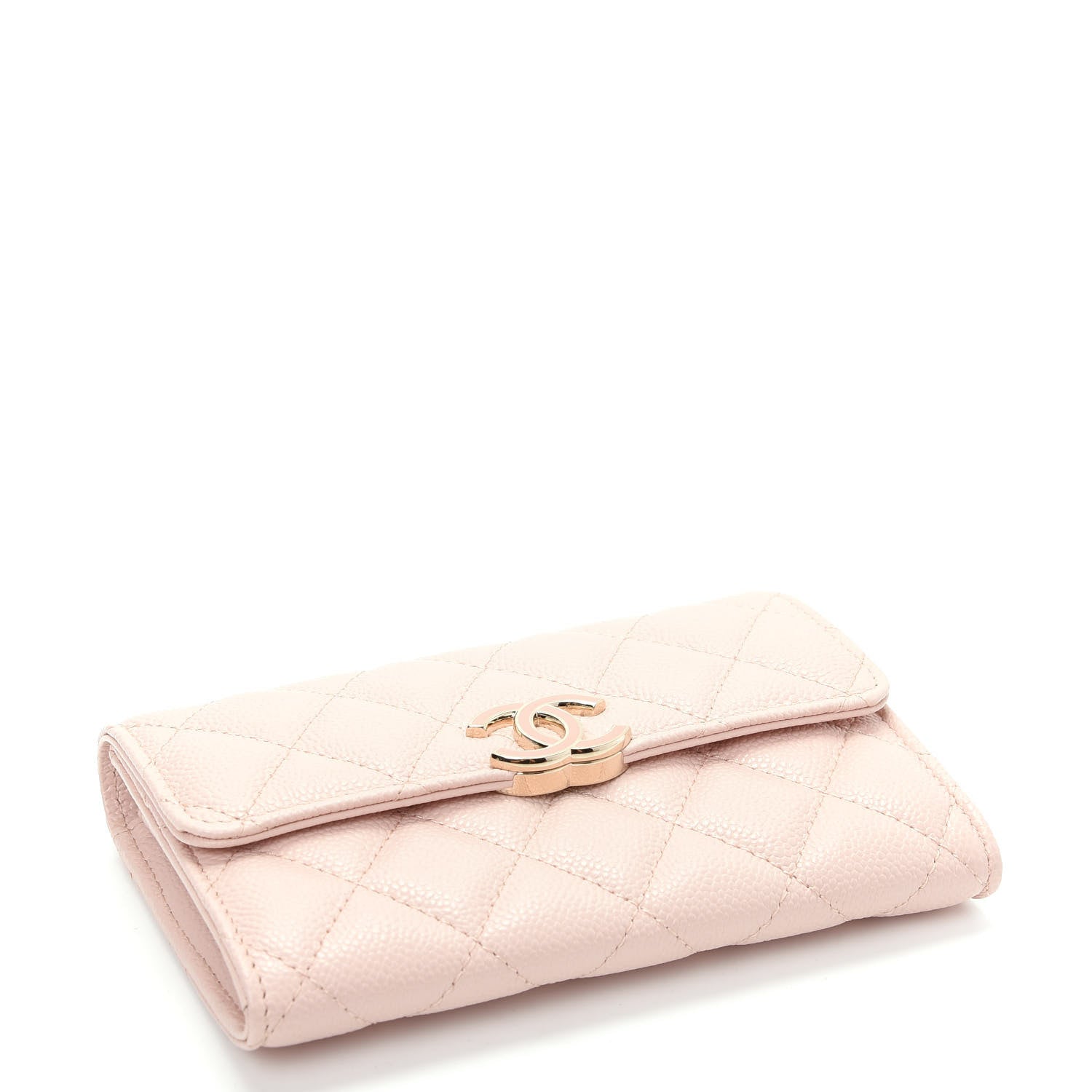 Chanel Caviar Quilted Flap Wallet Pink 4 of 9