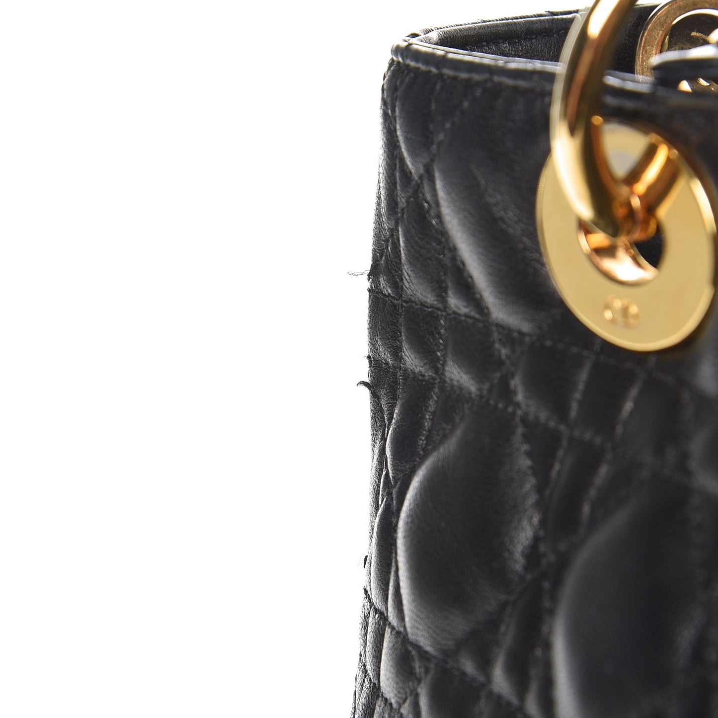 Lambskin Cannage Medium Lady Dior Black