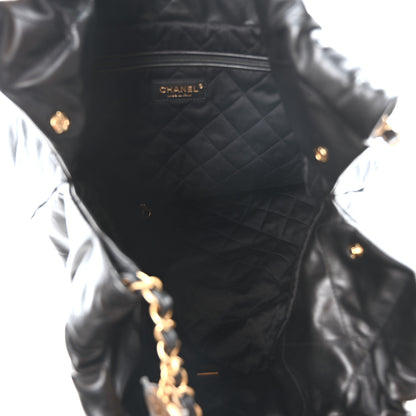 Chanel Calfskin Quilted Large Chanel 22 Black White 6 of 11
