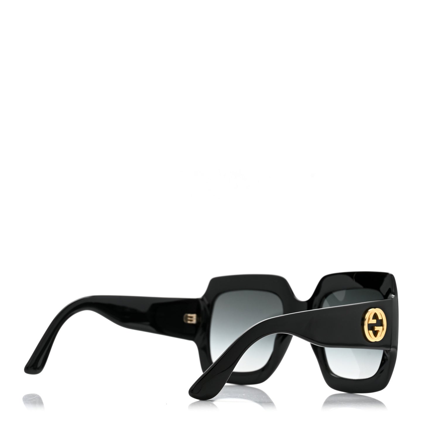 Acetate Square Frame Sunglasses GG0141S Black
