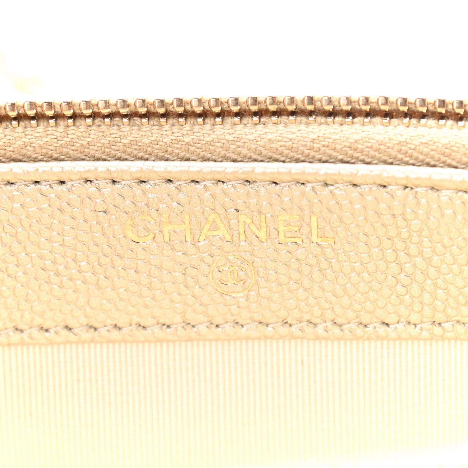 Chanel Metallic Caviar Quilted Small Clutch With Chain Gold 9 of 14