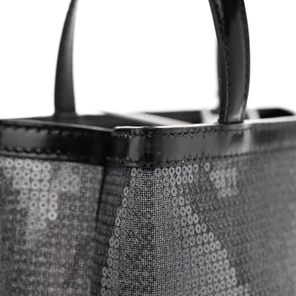 Prada Sequin Mesh Small Tote Bag Black 12 of 12
