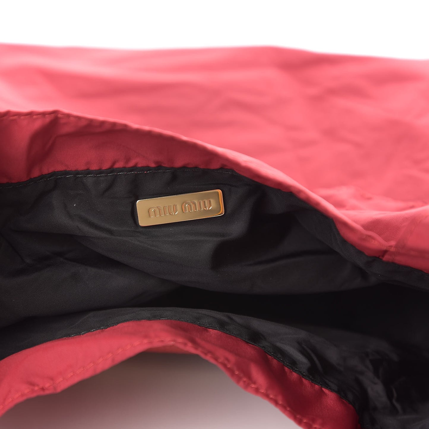 Nylon Logo Shopping Tote Red