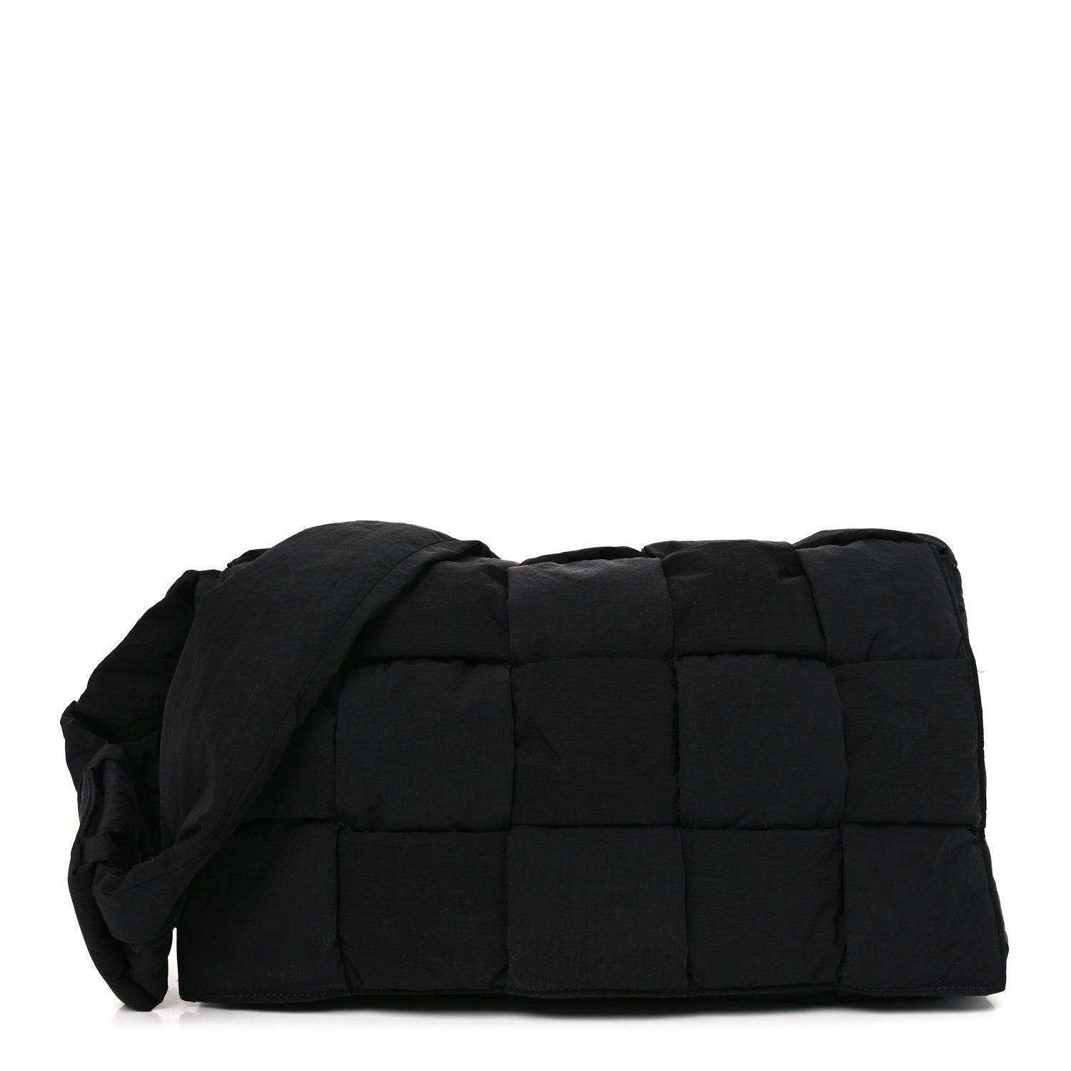 Bottega Veneta Nylon Intrecciato Padded Tech Maxi Cassette Bag Black 1 of 10