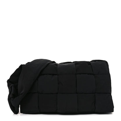 Bottega Veneta Nylon Intrecciato Padded Tech Maxi Cassette Bag Black 1 of 10
