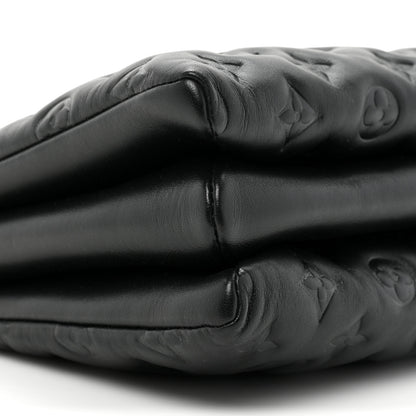 Louis Vuitton Lambskin Embossed Monogram Coussin PM Black 10 of 15