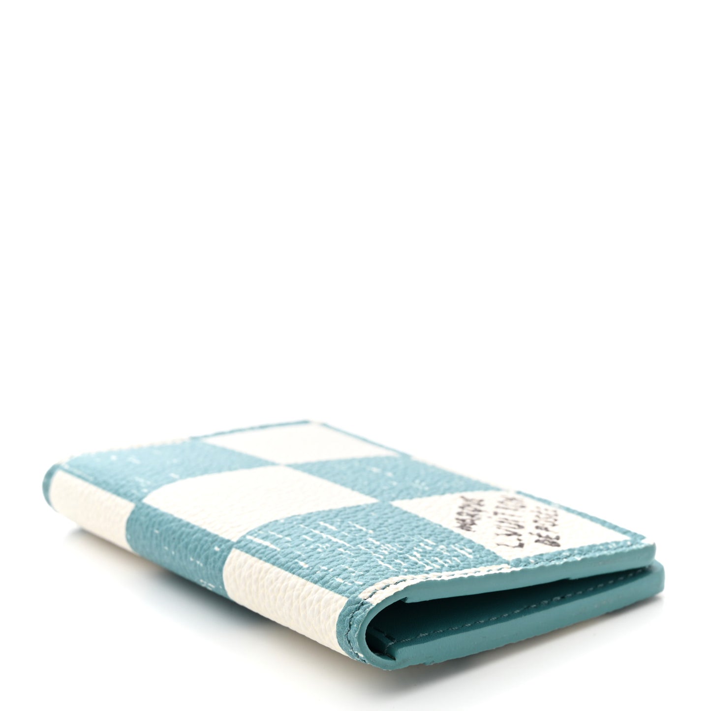 Damier Checkerboard Pocket Organizer Teal