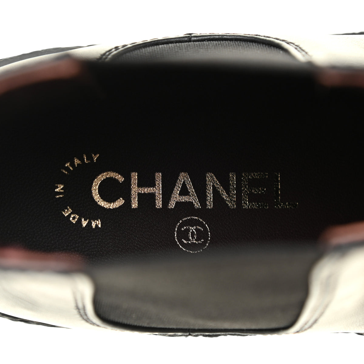 Chanel Calfskin Cap Toe CC Ankle Boots 39 Black 9 of 16