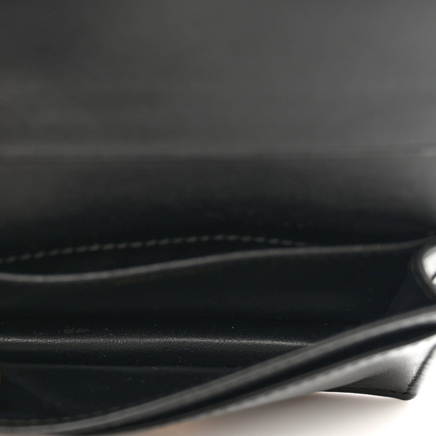 Nappa Quilted Flap Card Holder Key Ring Black
