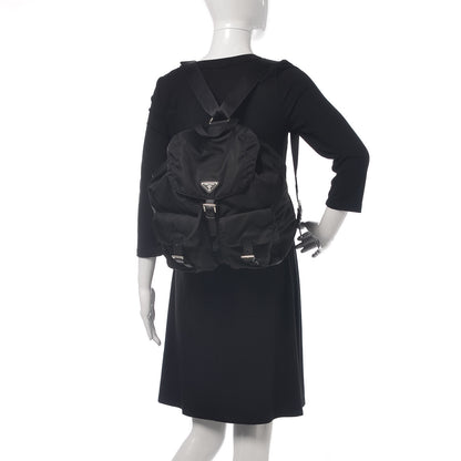 Prada Nylon Vela Saffiano Backpack Black 2 of 10